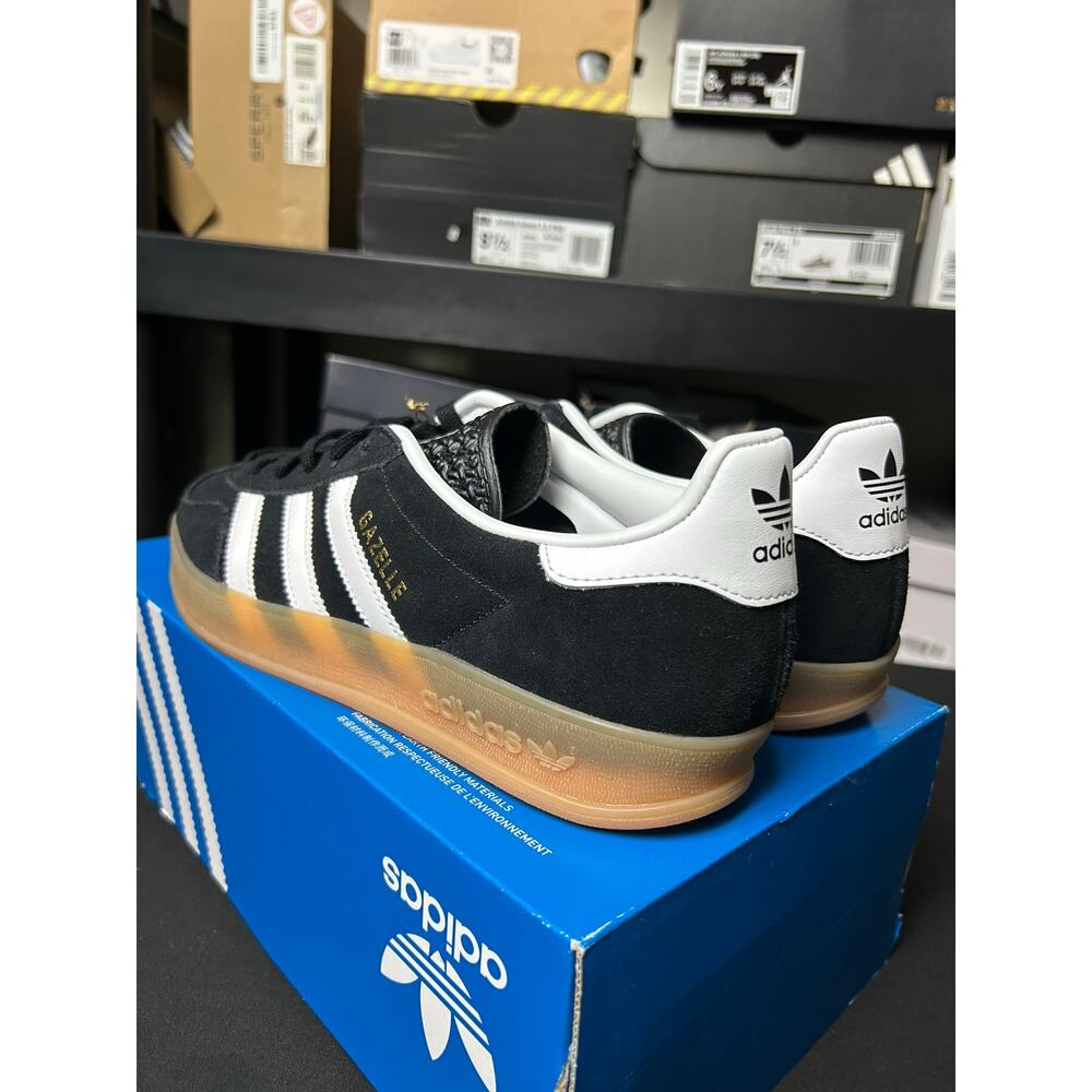 adidas Gazelle Indoor Black White - $120 Retail!!- Size 8.5M/9.5W - Brand New!! - Picture 3 of 9